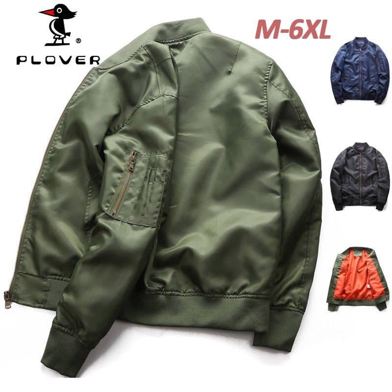 Jaqueta Masculina PLOVER Outono Primavera Nova Bomber Longa Força Aérea ma1 Uniformes Casuais de Beisebol