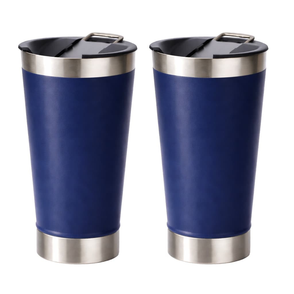 Kit 2 Copos Termicos Inox 473ml com Tampa Hermetica e Abridor de Garrafas