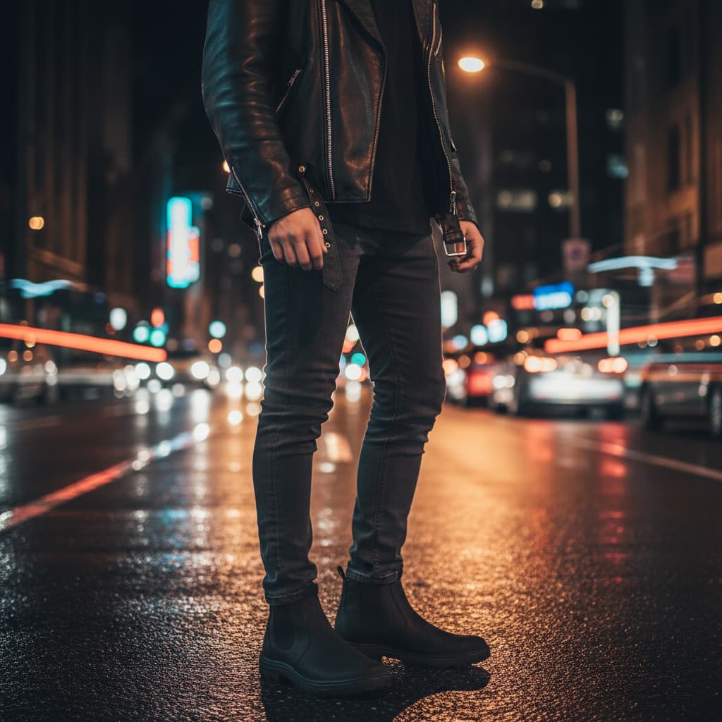 Bota Botina Masculina Chelsea  Conforto, Couro Nobuck