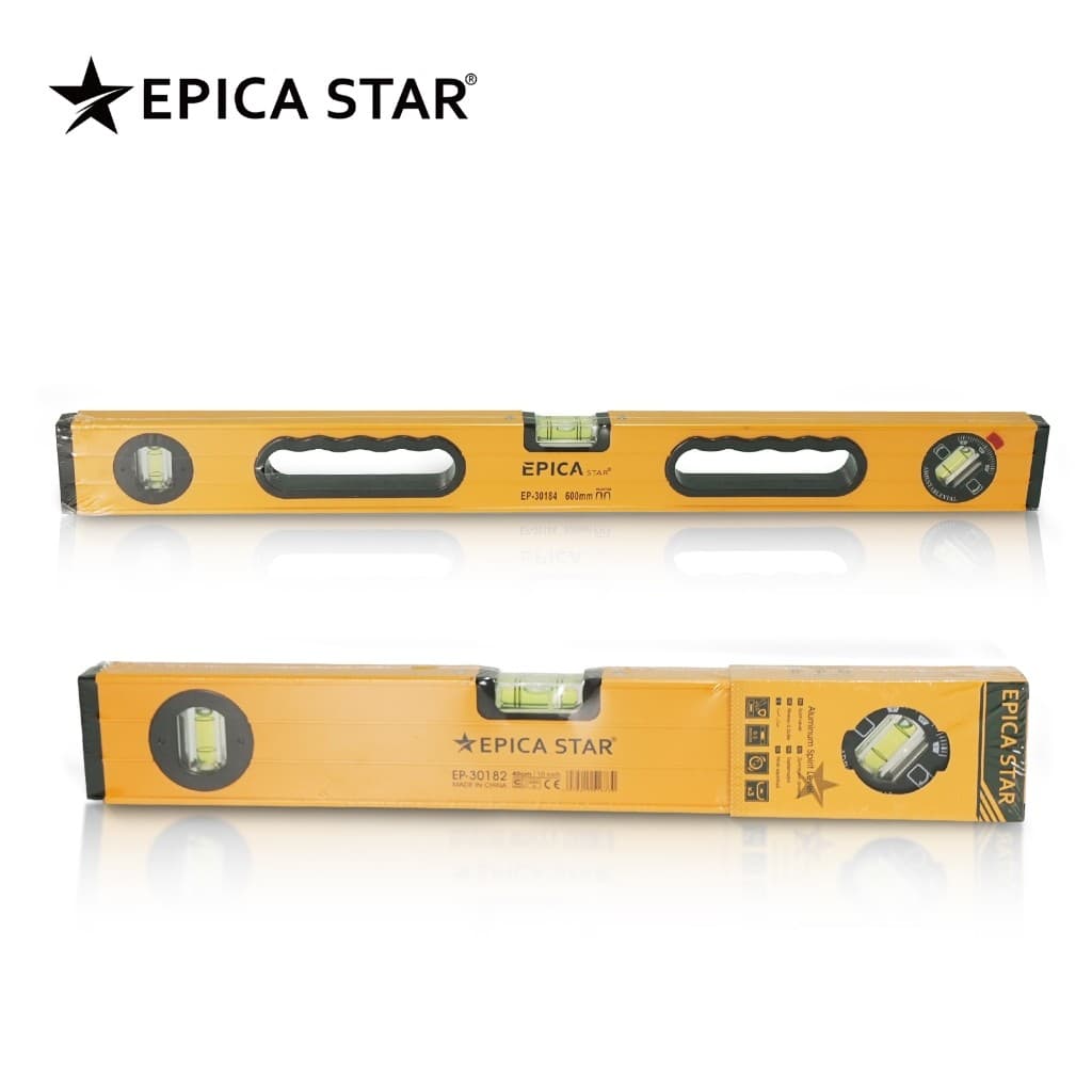 Régua Nível 3 Bolhas 40-120cm (ABS) | Kit Completo c/ Prumo p/ Pedreiro e Carpinteiro