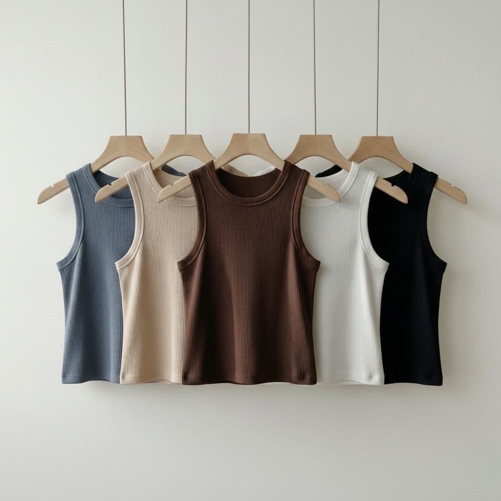 Kit com 3 - Blusas Regatas Feminina Canelada Básica  – Toque Macio, Confortável e Versátil