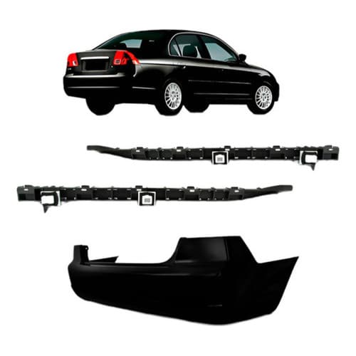 Kit Parachoque Traseiro Civic 2001 A 2005 Com Guias