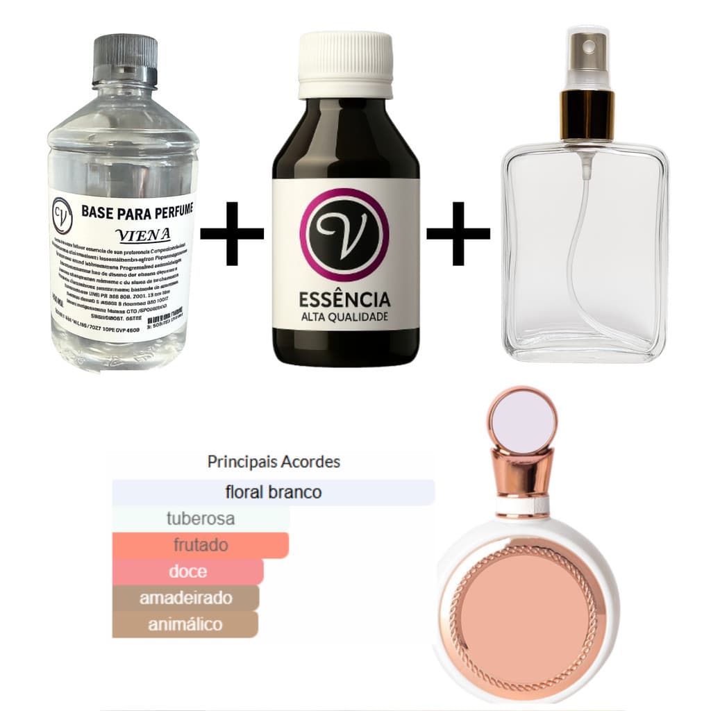 Kit para Perfumista Completo Iniciante FAK ROSE - Essência Óleo