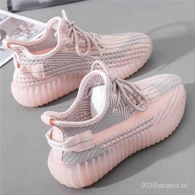 2024 Novos Sapatos de Coco de Verão Tênis Flyknit Respirável Leve Estilo Casual Coreano Versátil Tênis de Corrida para M