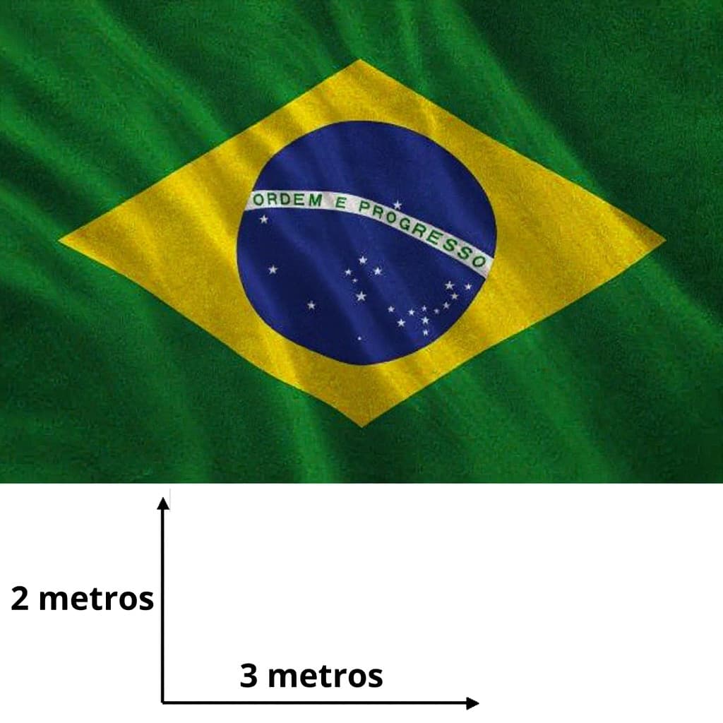 Bandeira Do Brasil Oficial 3,00 x 2,00 metros Gigante Grande Puro Orgulho Nacional + ESCOVA BRINDE DA LOJA