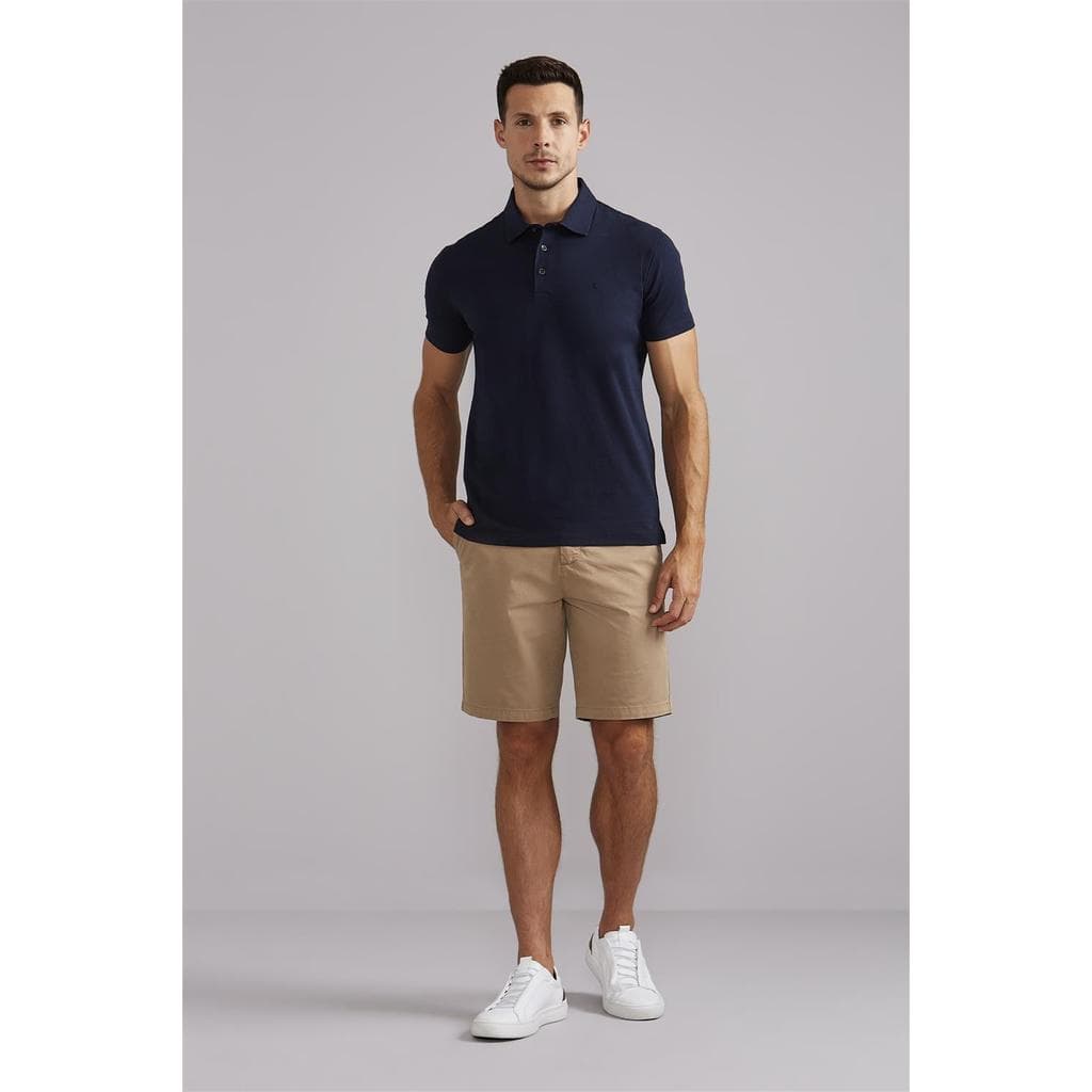 Polo Malha Premium Slim Fit - Azul Marinho