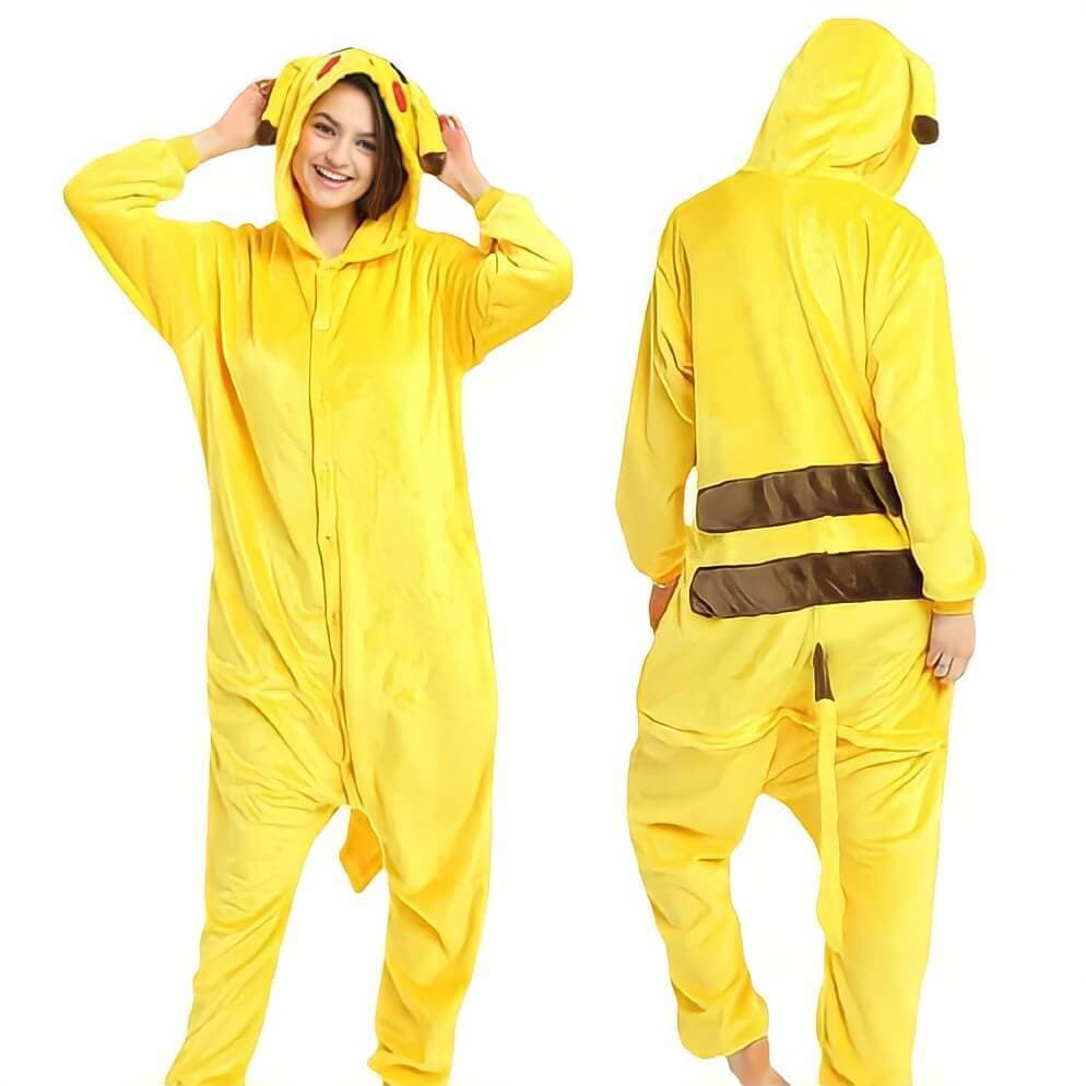 Pijama Pikachu Macacão Kigurumi Unissex Adulto ou Infantil Cosplay