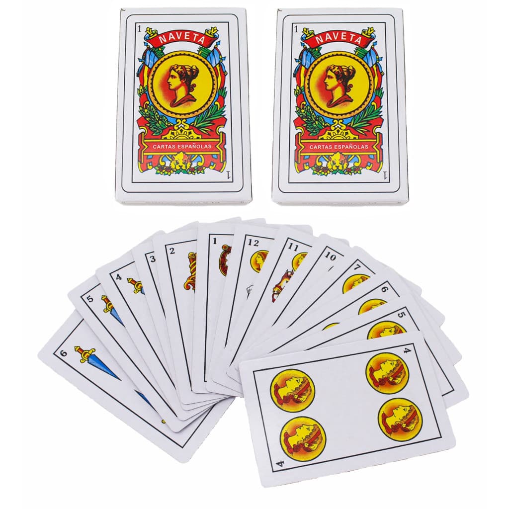 Kit Baralhos Espanhol Para Truco Naveta Tradicional 40 Cartas Papel