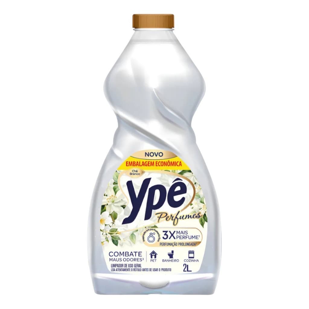 Limpador Perfumado Ypê Perfumes Chá Branco 2L - Casa Perfumada por mais tempo + Limpeza Eficaz