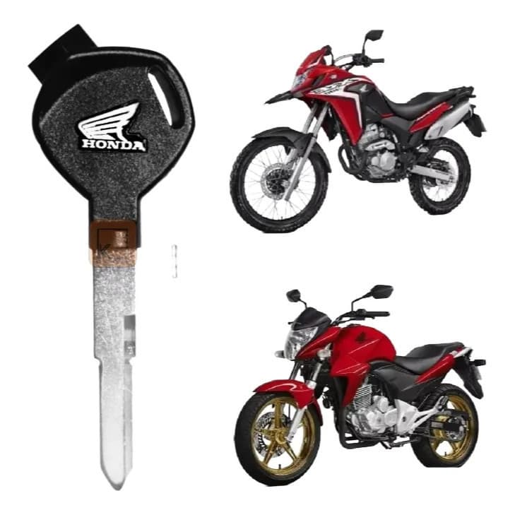 Chave Moto Honda Magnética XRE CB300 CG150 Fan Lâmina Yale Friso Direito