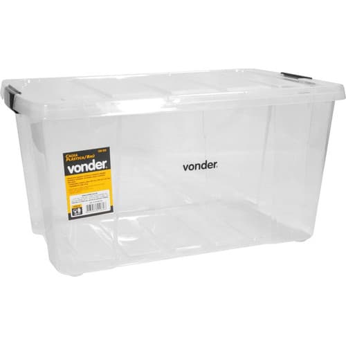 Caixa Plástica P/ Ferramentas Branca Tipo Baú Vonder Cbv028