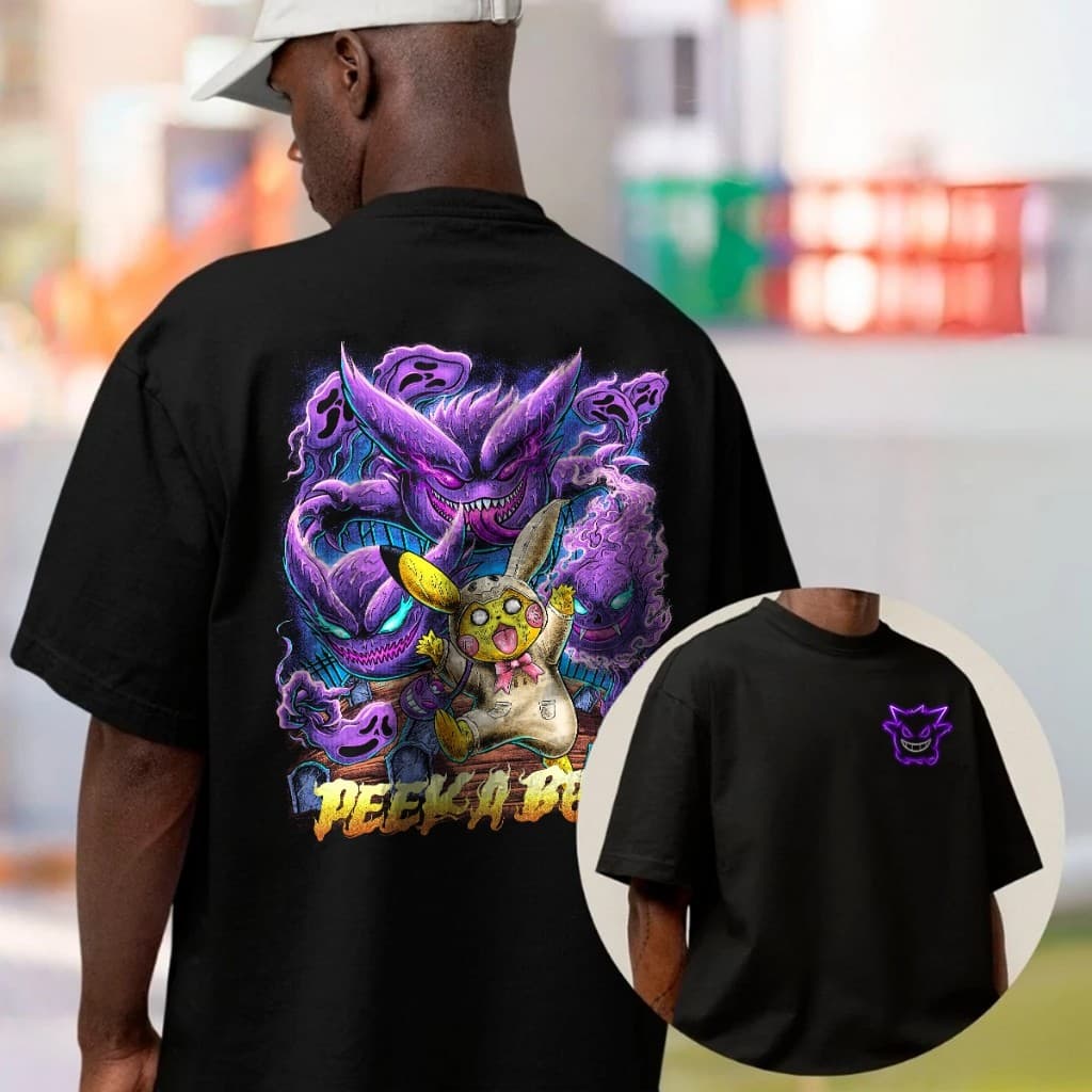 Camiseta 100% Algodão Pokemon Pikachu Arte Halftone Peeka Bo