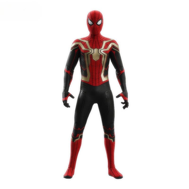 Fantasia do Homem-Aranha da Marvel para Adultos e Crianças/Preto Dourado Vermelho 026 BEXH