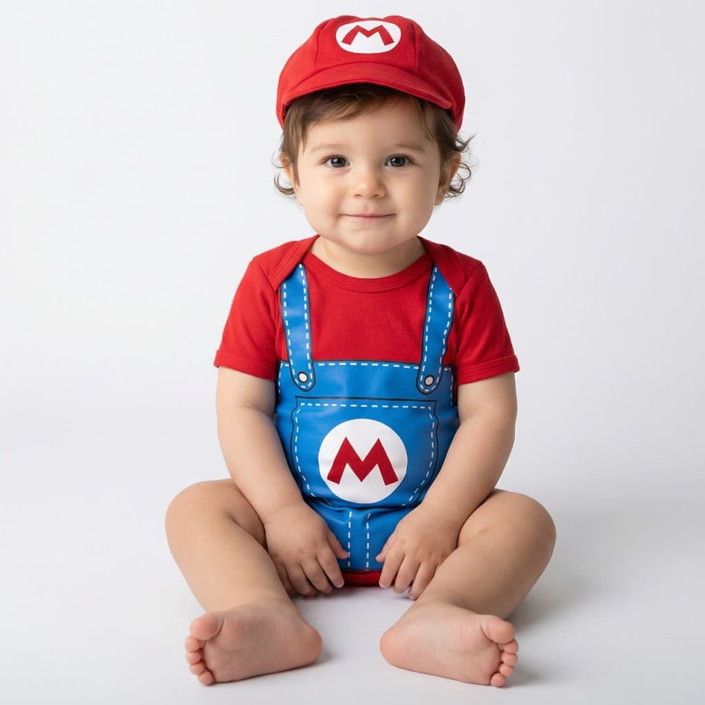 Body Bebê Mesversario RN Super Mario Recém Nascido Envio Rápido