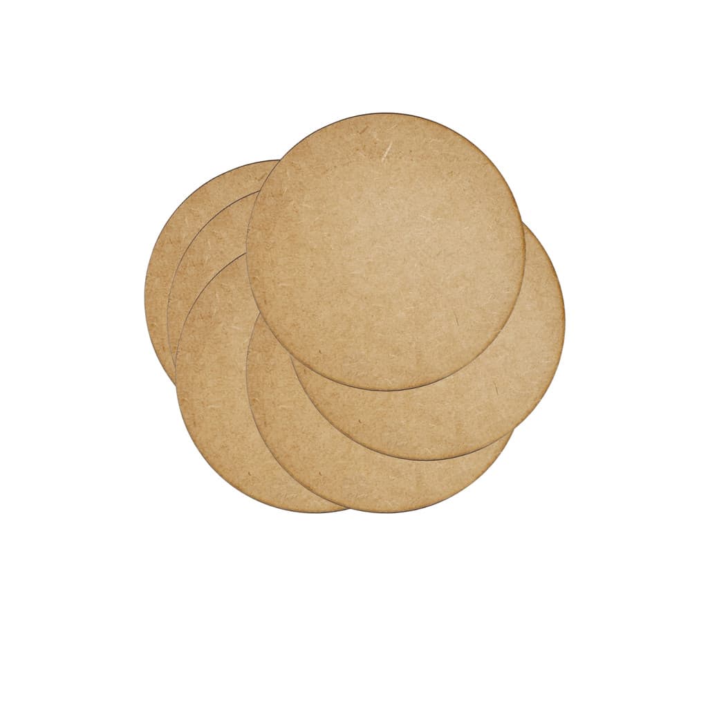 Bolachas Sousplat 10cm MDF Cru Natural Círculo Aplique Decoração Enfeite Artesanato