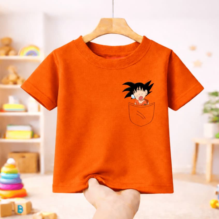 Camiseta para Crianças  - Goku - Camisa Infantil Juvenil -Modelagem Unissex  - Estampa Personalizada Goku - 100% Algodão