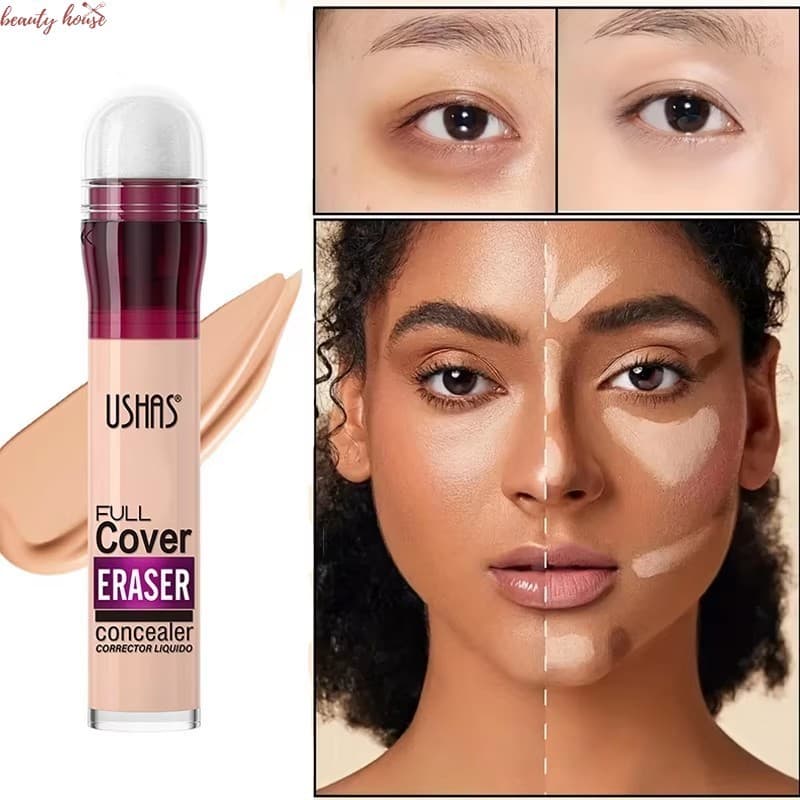 [USHAS] Corretivo Líquido De Cabeça De Esponja-Creme De Base Fosco-Caneta Corretiva Prensada-Cosméticos De Maquiagem Fac
