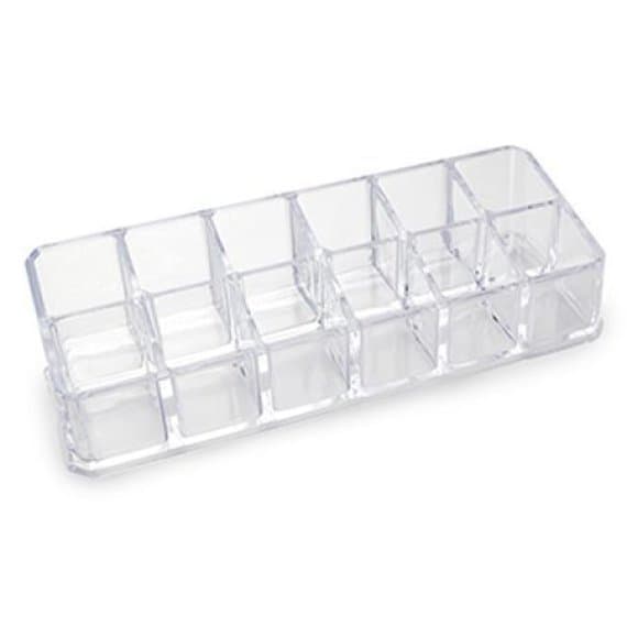 Organizador De Batons E Cosméticos Acrílico 12 Divisões Make