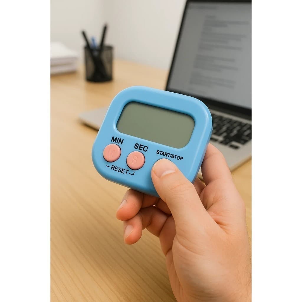 Mini Relógio Digital Cozinha Compacto Prático Dia a Dia Cronômetro Sortido Achadinhos