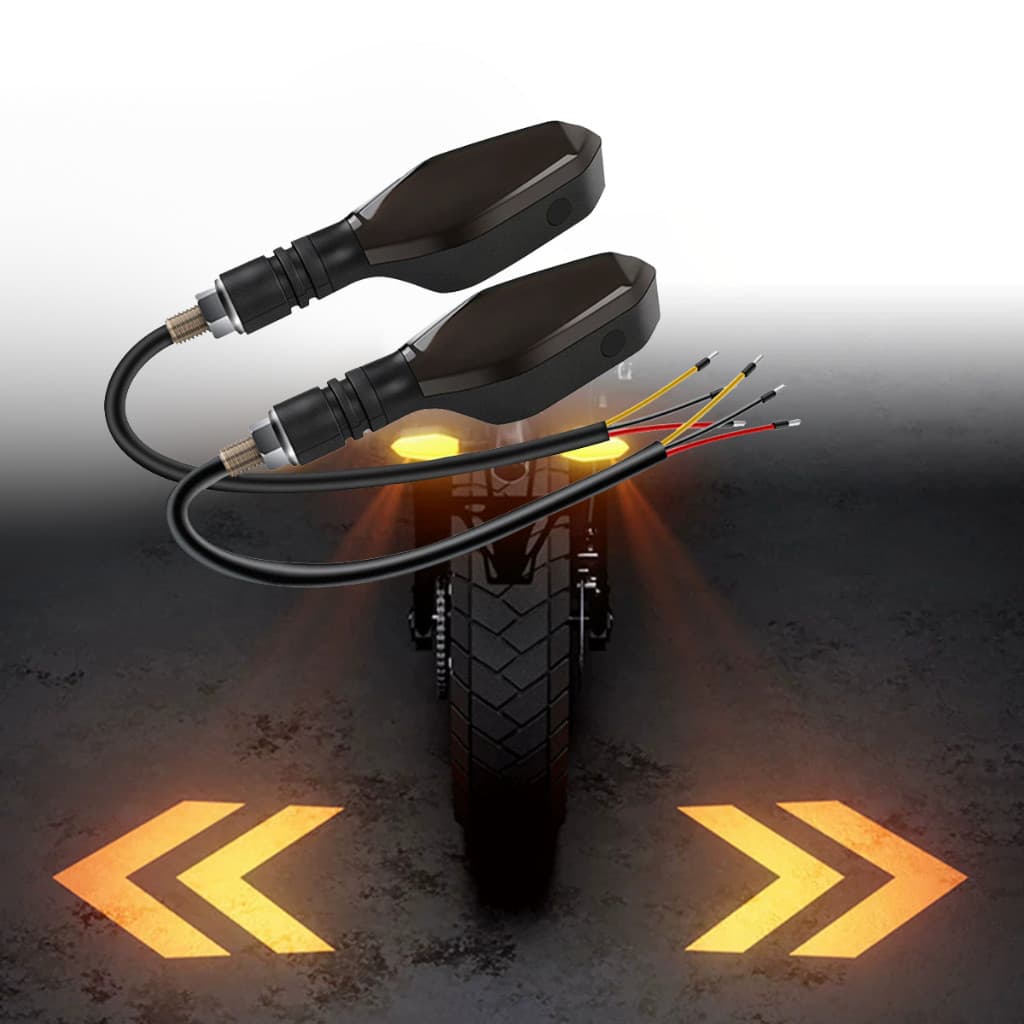 Luzes de Sinalização LED de Motocicleta com Indicação Sequencial em Flash 12V SS