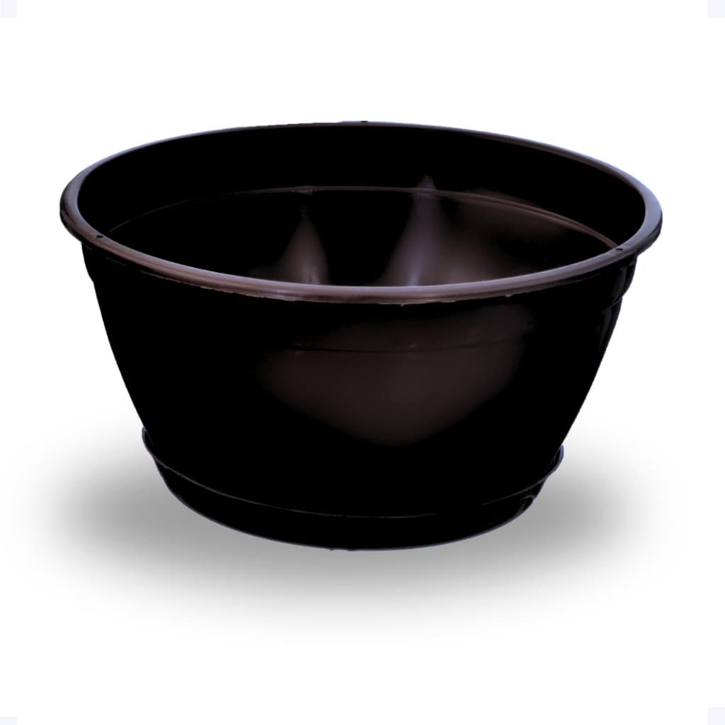 Conjunto 12 Vasos 2,45 Litros Cuia Nº22 Preto | Com Prato Anti-Dengue
