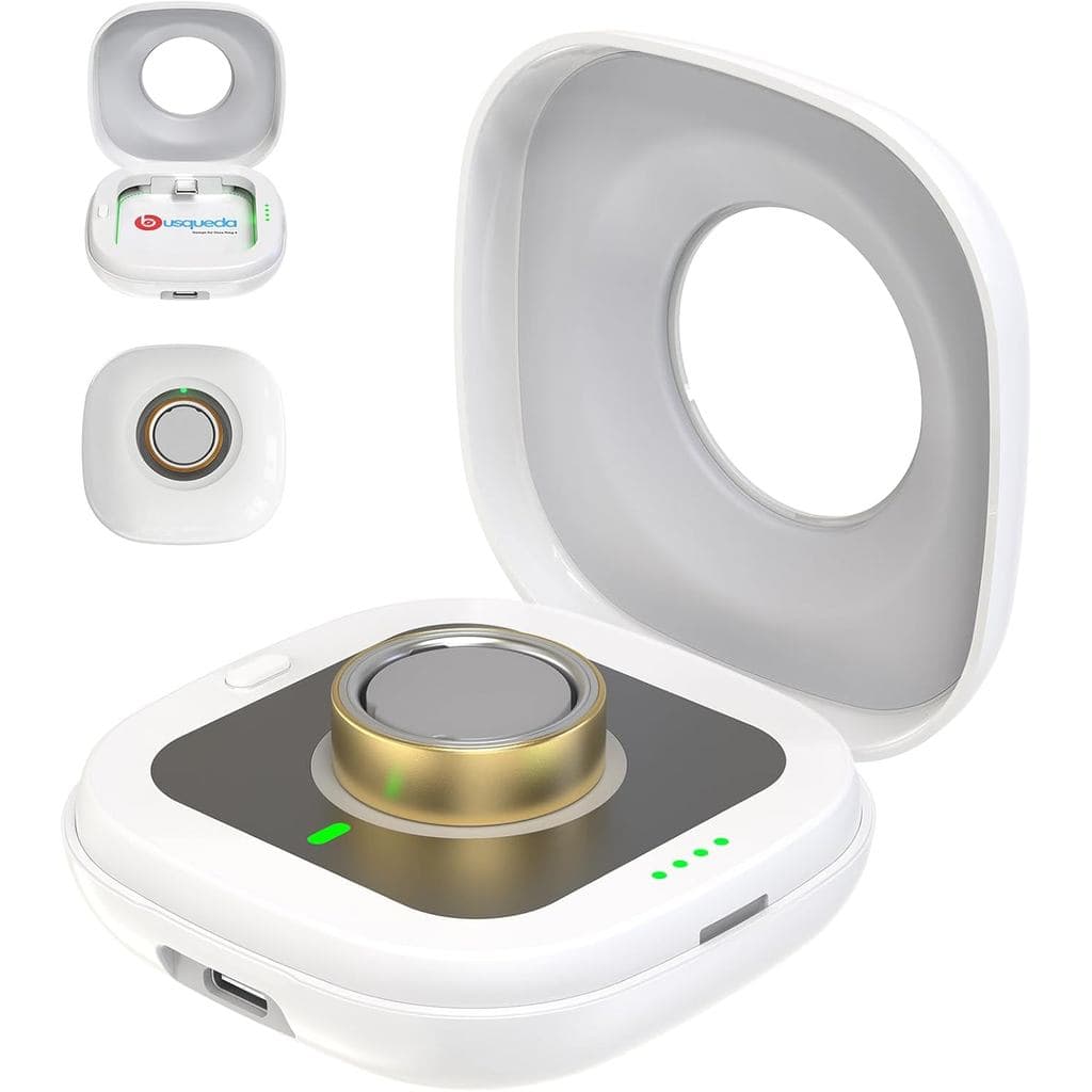 Estojo De Carregamento Sem Fio Para Carregador Oura Ring 4 , Estação De Viagem Portátil De 2000mAh Se Encaixa Em Todos O