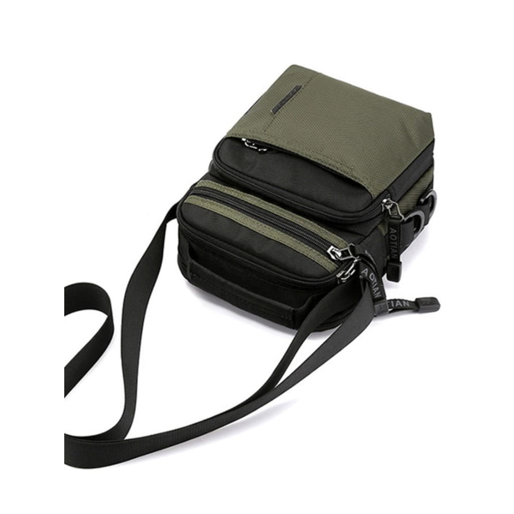 Mochila crossbody masculina de meia-idade, bolsa de ombro portátil Vertical Oxford pano crossbody bolsa masculina pequen