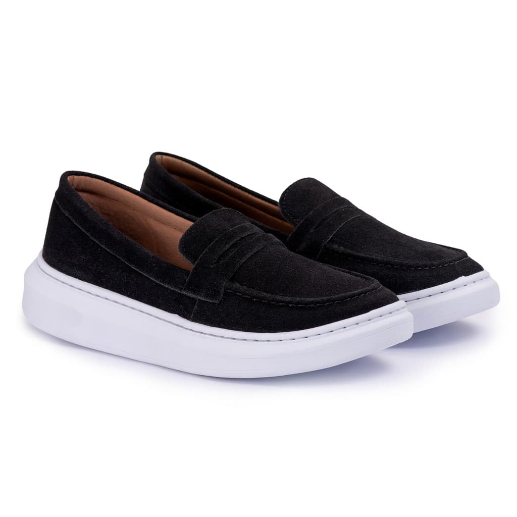 Tênis Slip On Masculino Camurça Sintético Confortável Sem Cadarço Casual Leve Dia a Dia