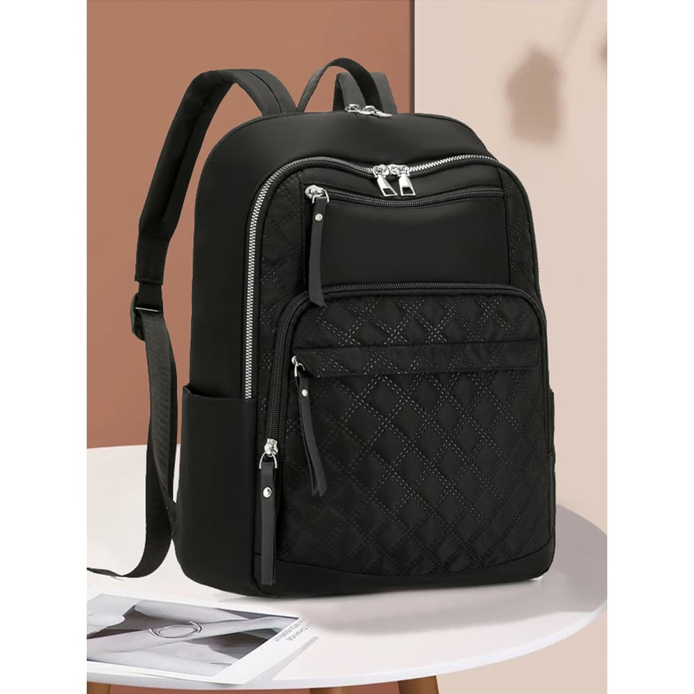 Mochila feminina 2026 novo estilo diamante bordado linha moda Casual All-Match grande capacidade viagem Commuter mochila