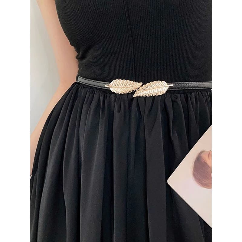Fivela patente fivela cinto fino feminino 2025 combinando vestido camisola cintura estreita couro patente decoração pequ