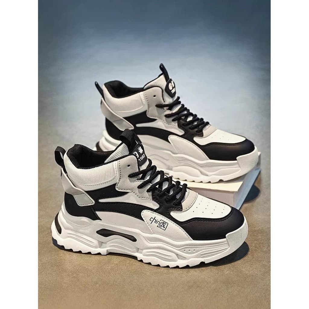 Sapatos masculinos de cano alto 2026 novo estilo primavera juventude 12 anos 15 estudantes do ensino médio couro esporte