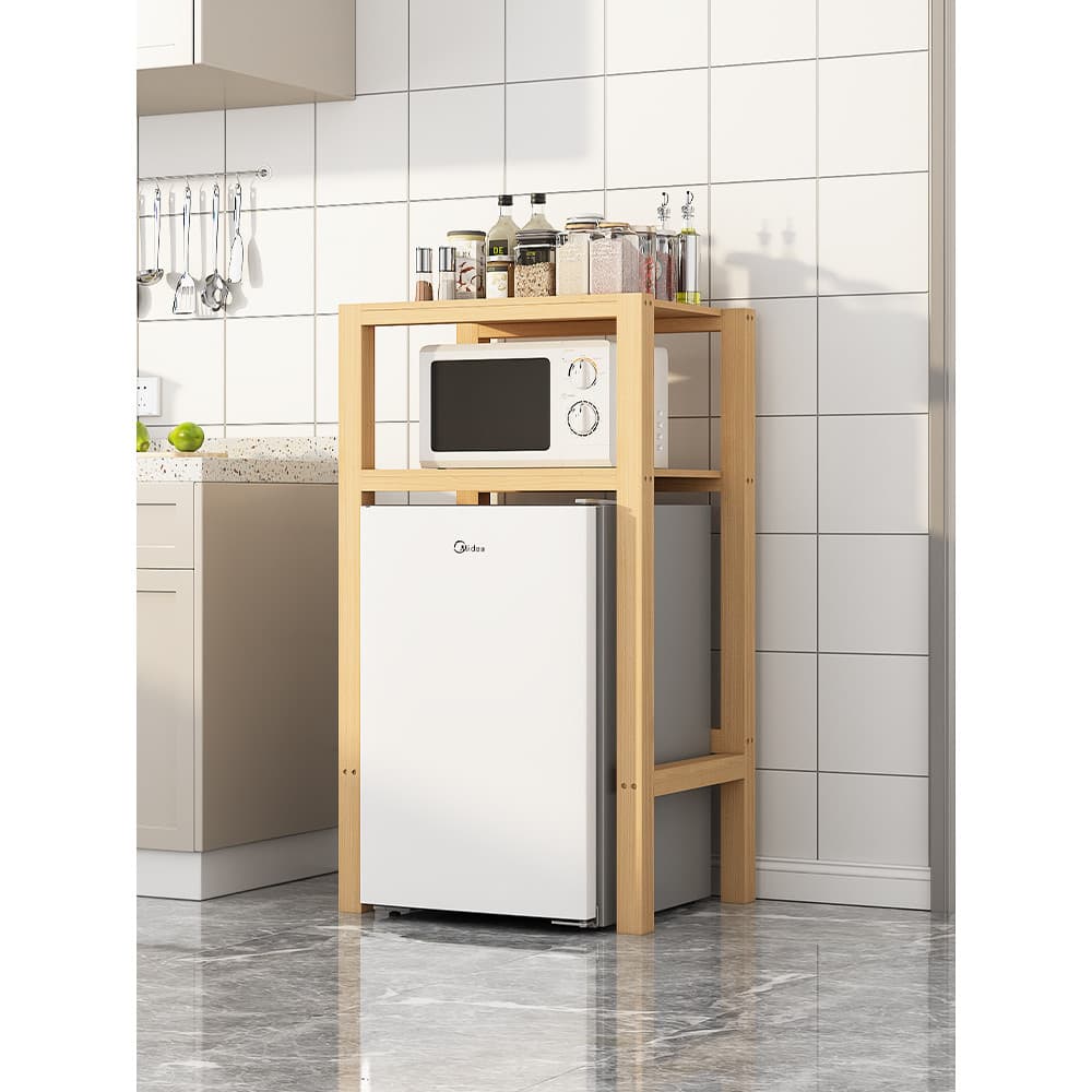 Prateleira para geladeira, piso multicamadas, cozinha doméstica, forno de micro-ondas, rack de armazenamento superior, f