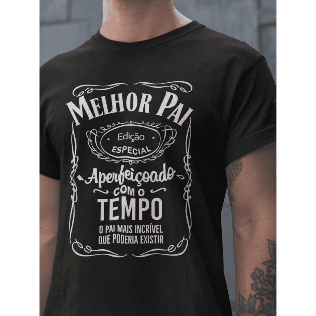 Camiseta Camiseta Dia Dos Pais Melhor Pai Camisa Blusa Unissex Masculino Feminino 100% Algodão Preto Branco Plus Size