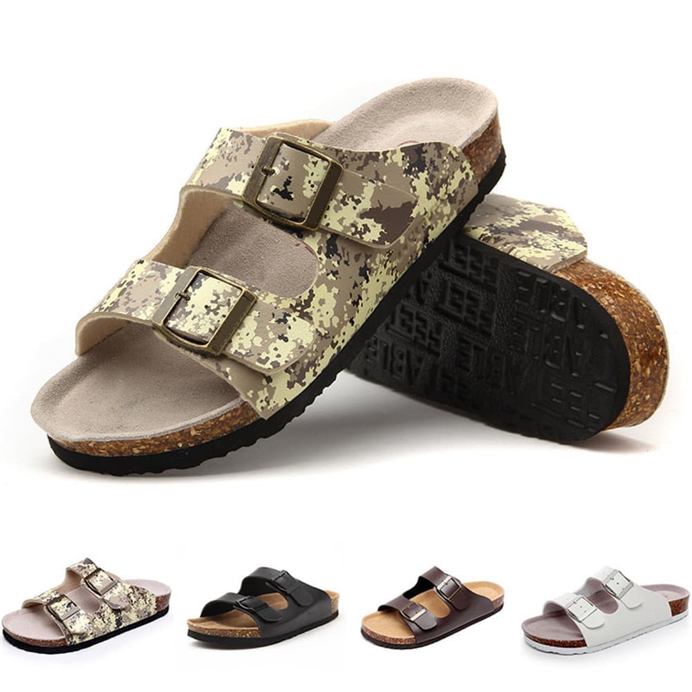 Chinelos De Cortiça Elegantes Sandálias Unissex Sapatos De Praia Série Arizona