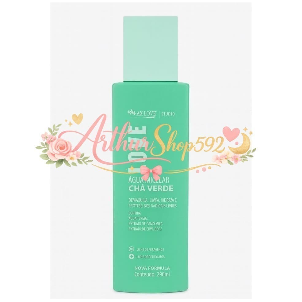(V)Água Micelar Chá Verde MAXLOVE VEGANO70D5