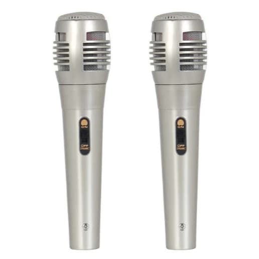 KIT 2 Microfone Dinâmico Profissional Anti-Ruído Com Cabo XLR de 2.5 Metros Plug P10