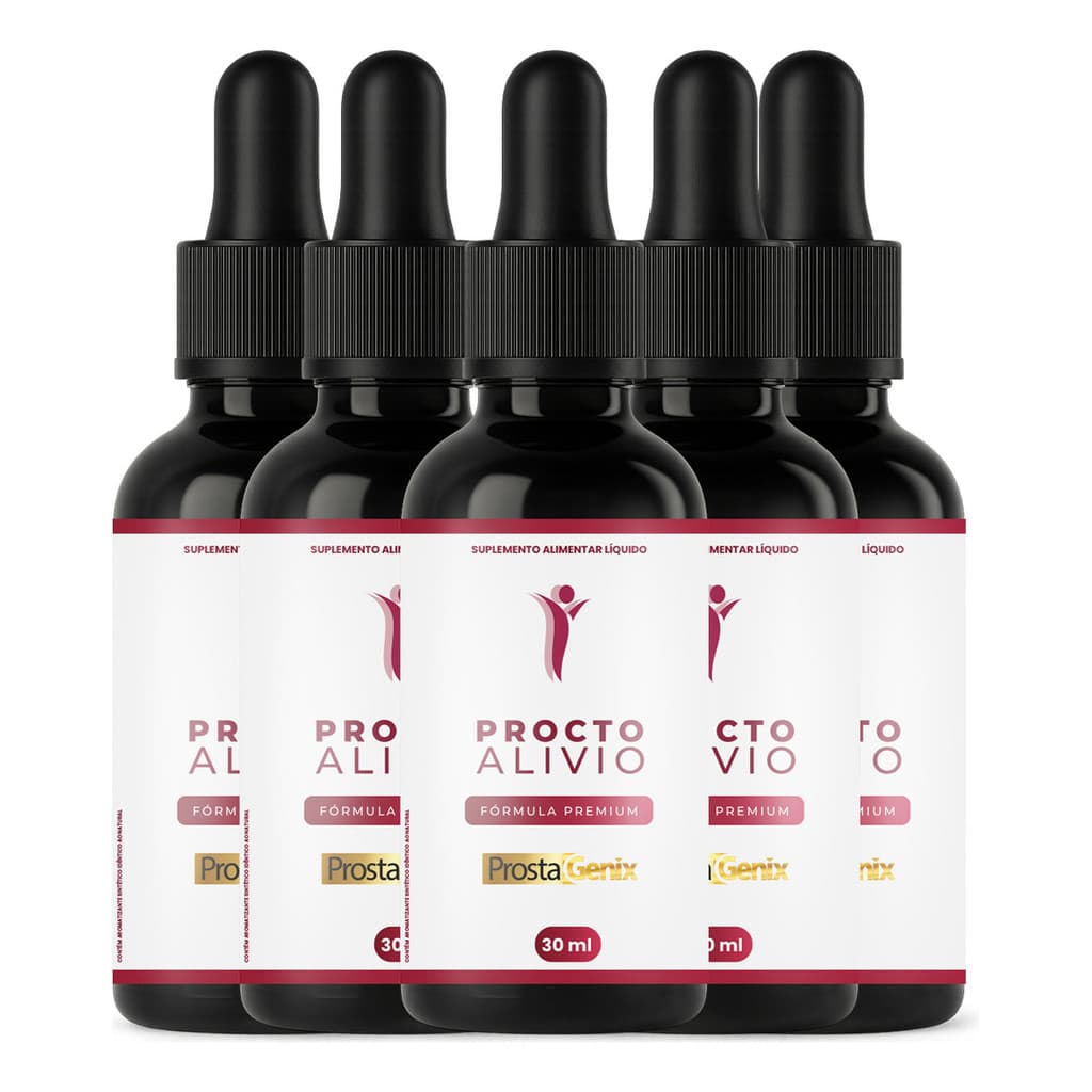 5x Procto Alivio Gotas 30ml - 100% Natural | Envio Imediato