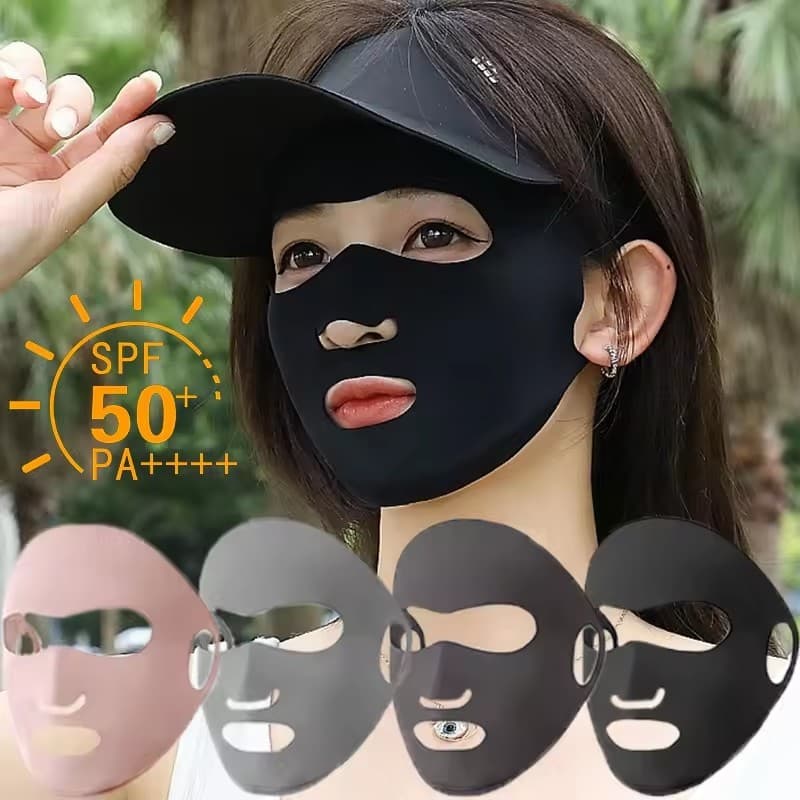 Capa Respirável Elástica Durável Criativa Para Ciclismo , Corrida , Caminhada Ao Ar Livre-UPF 50 + Máscara Facial De Pro