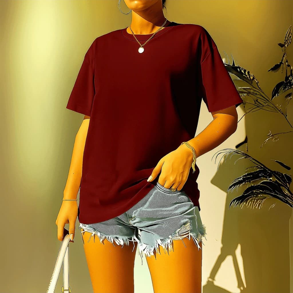 Camiseta Feminina Lisa Elegante Do P ao GG 100% Algodão Blusa Camisa