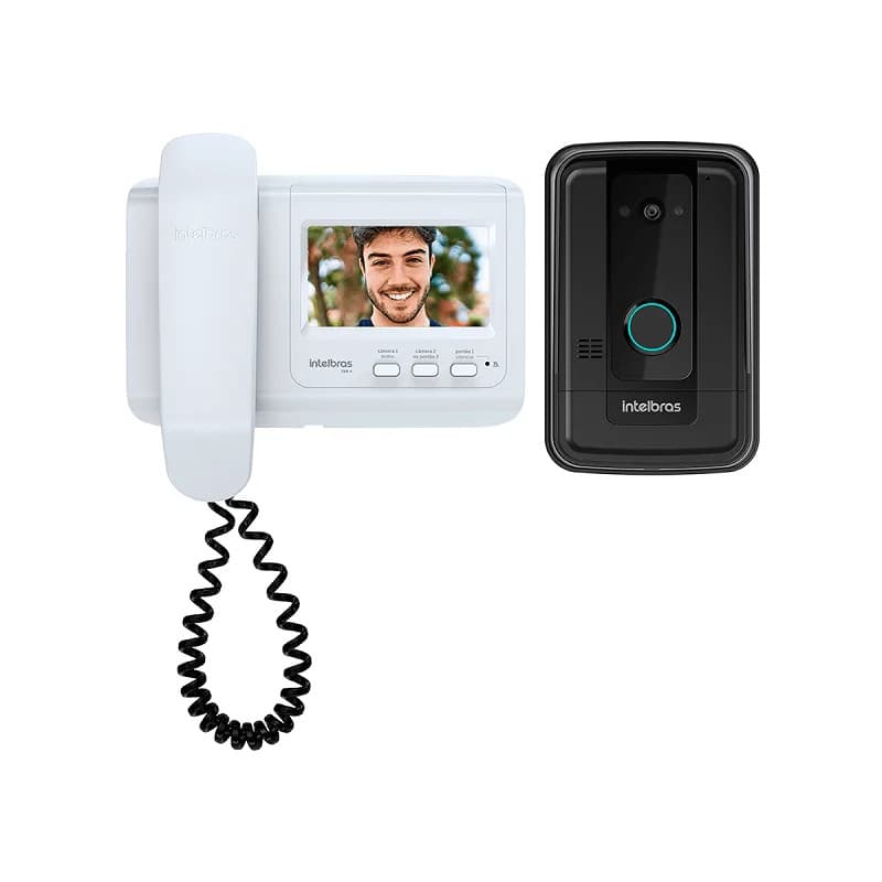 KIT VIDEO PORTEIRO FECHADURA E CABOS INTELBRAS