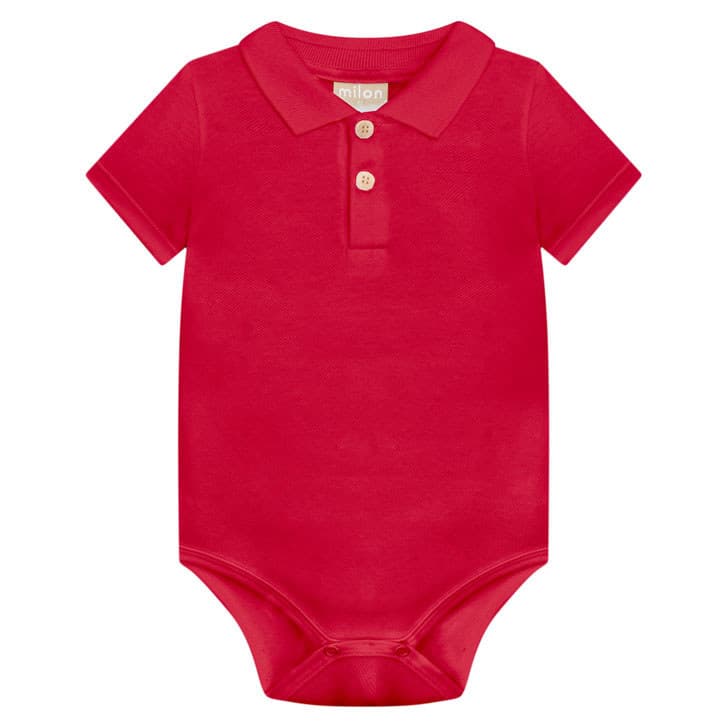 Body Milon Gola Polo - Vermelho