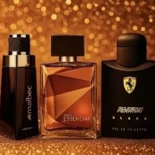 kit 03 perfumes masculino 100mls cada malbec-ferrari-essencial envio imediato