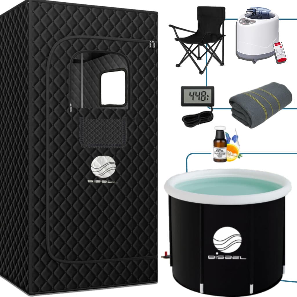 Kit Sauna Portátil Residencial Vapor Relaxamento Universal Banheira Gelo Recovery Premium