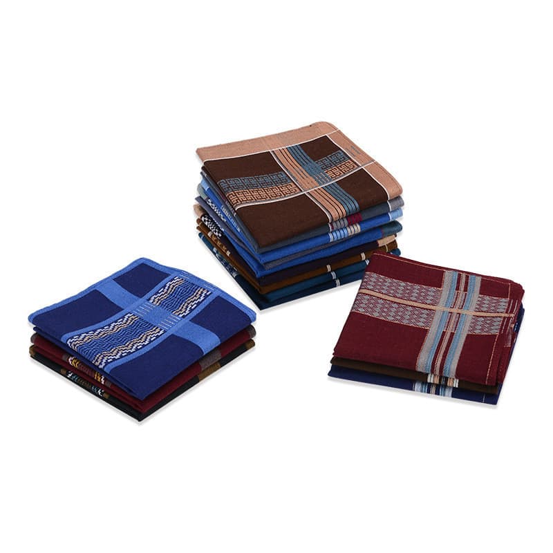 3 Pçs 40x40cm Puro Algodão Masculino Lenço Terno Bolso Decoração Quadrado Escuro Clássico Cor Aleatória