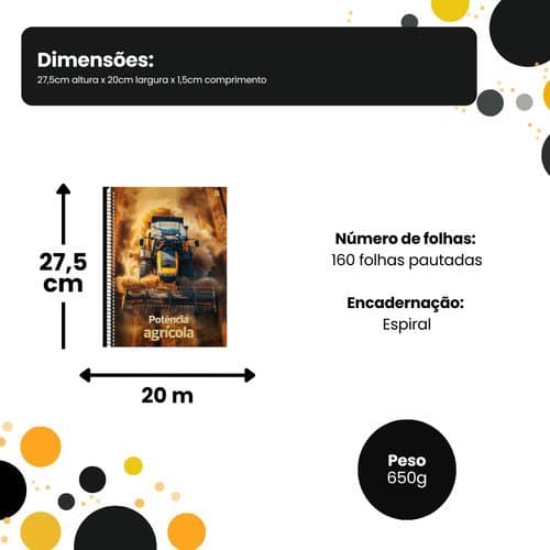 Caderno Universitario Capa Dura 1 Materia 160 Folhas Papel Alta Qualidade Resistência