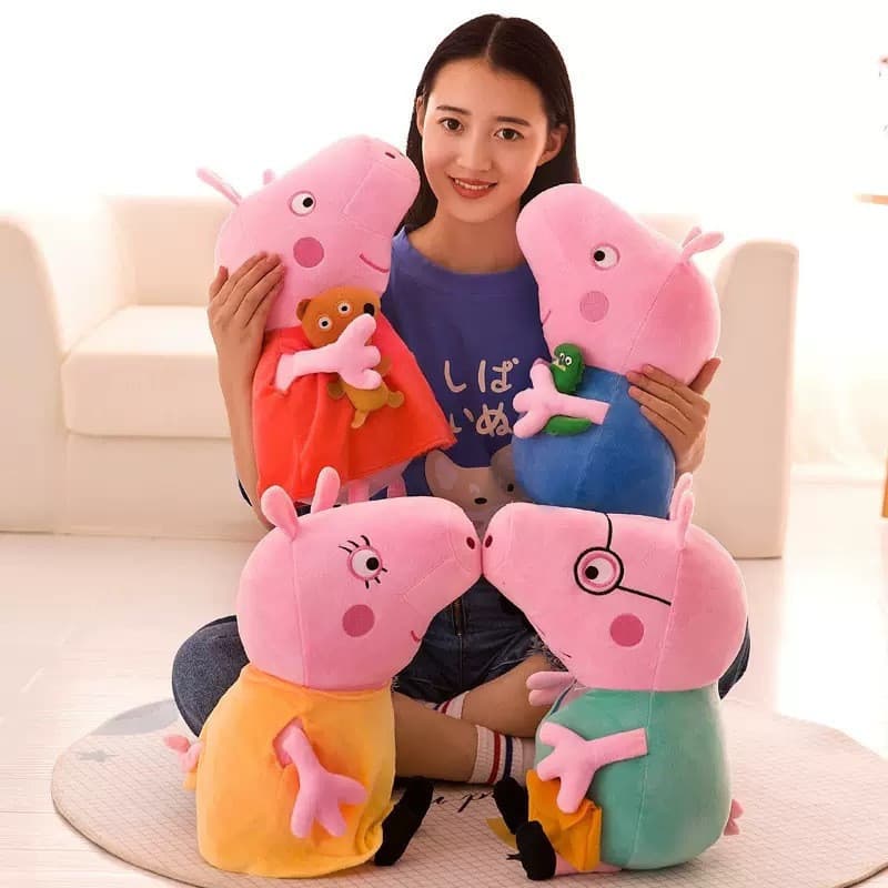 Boneca de Pelúcia Peppa Pig Boneca Porquinho Fofa Presente Infantil 4ABD