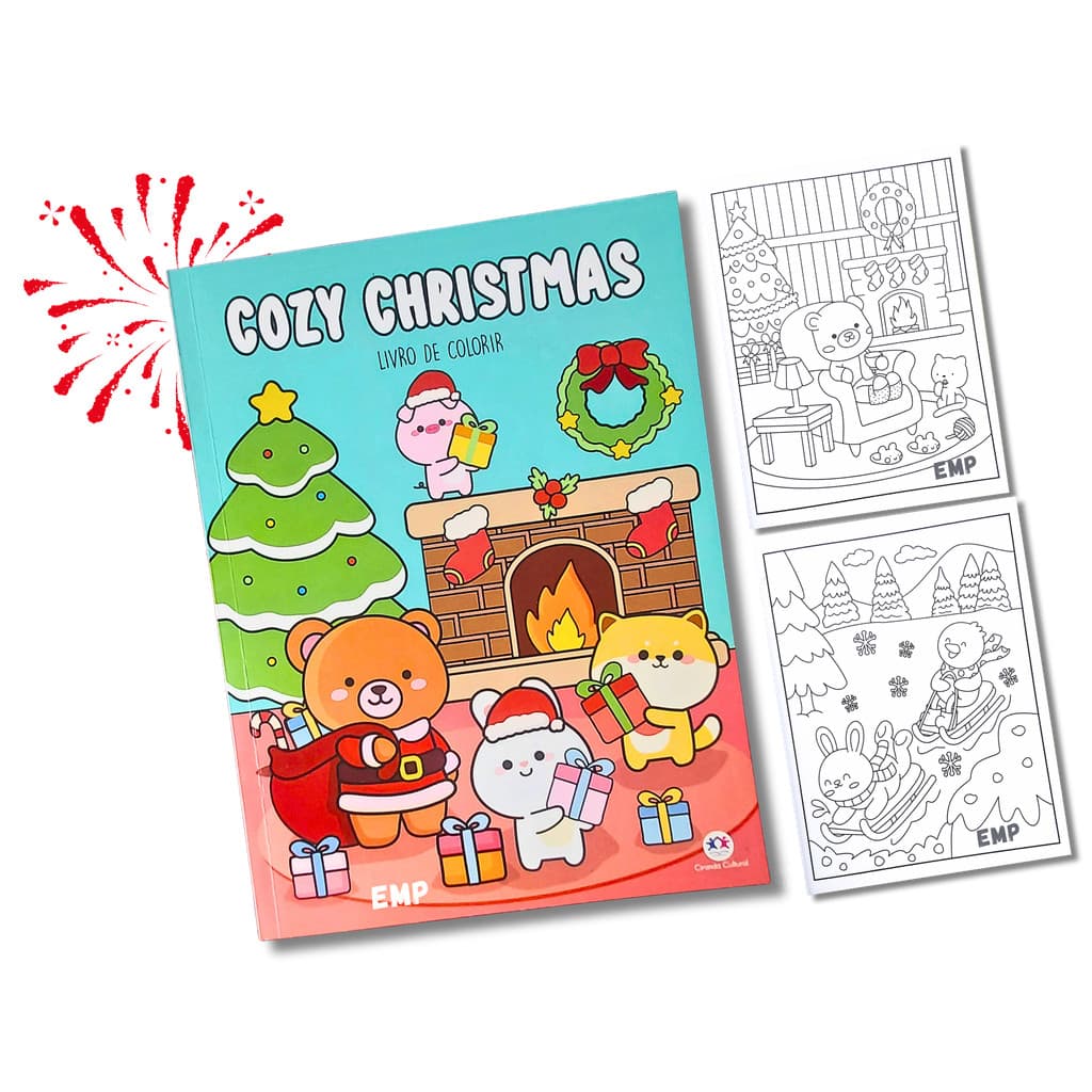Livro de Colorir Cozy Christmas