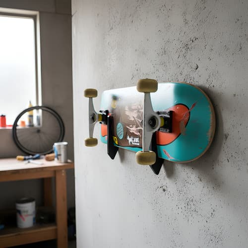 Suporte Horizontal Para Skate De Parede Universal Par