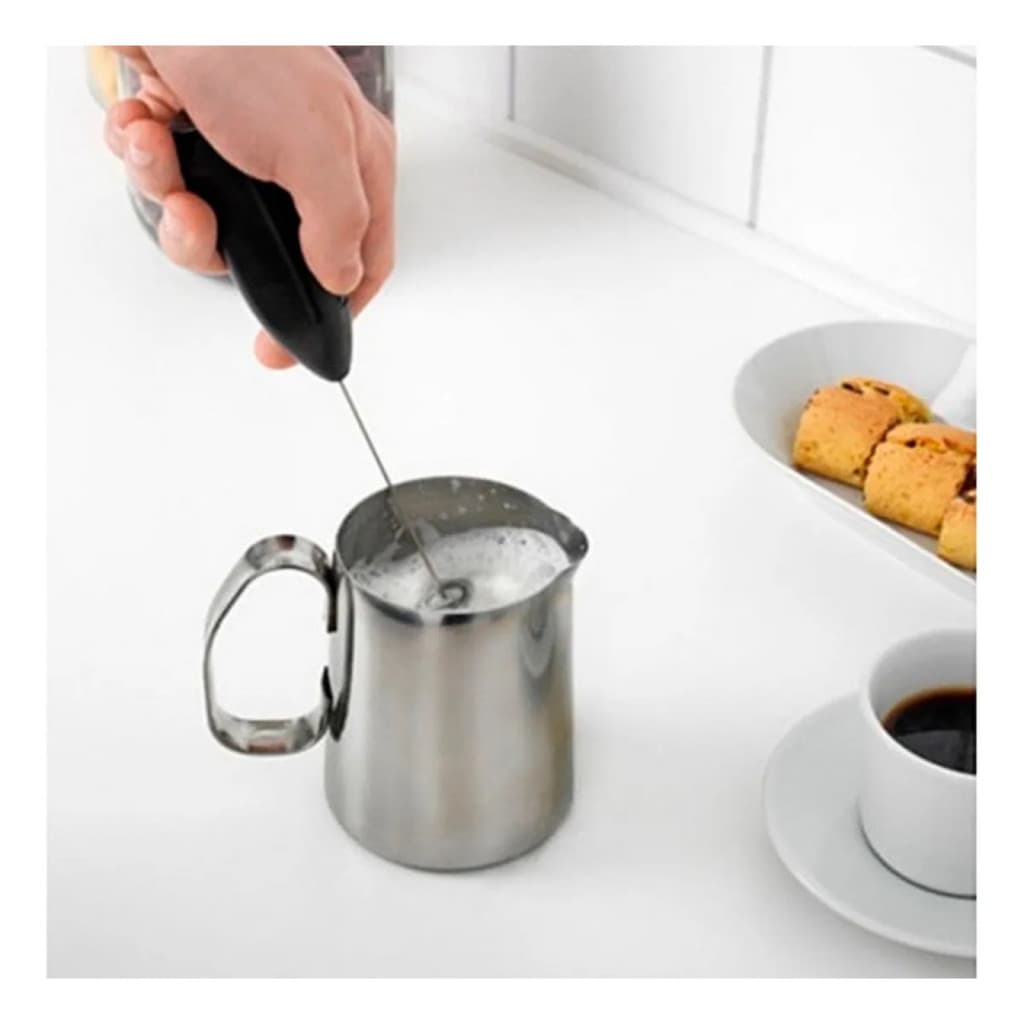 Mini Mixer Misturador Batedor Elétrico De Bebidas Café Leite Cappuccino Inox TBT ☕🥛✨