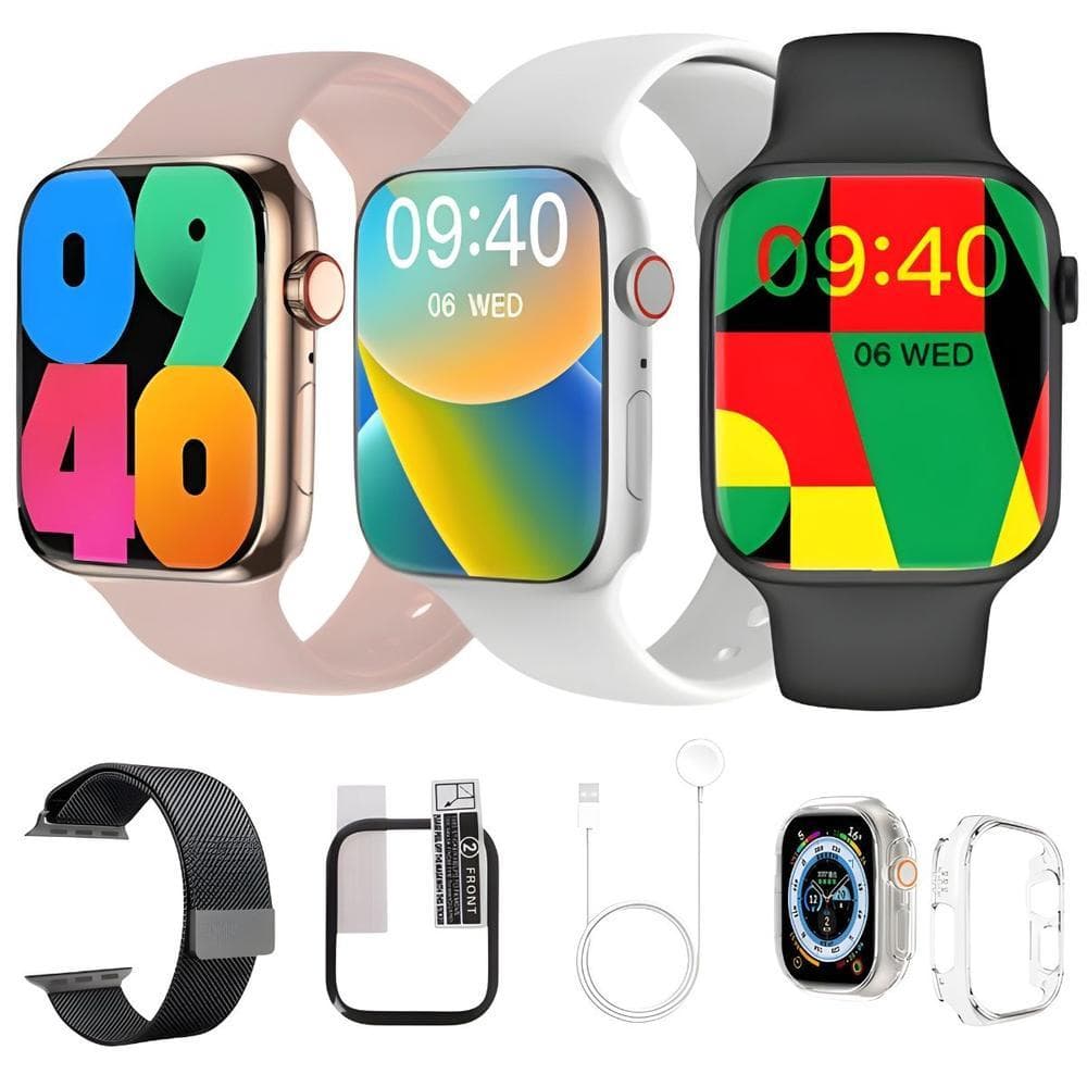 Smartwatch W59 Mini Bluetooth Monitor Cardíaco Sono Passos Notificações Android iOS Touch Screen